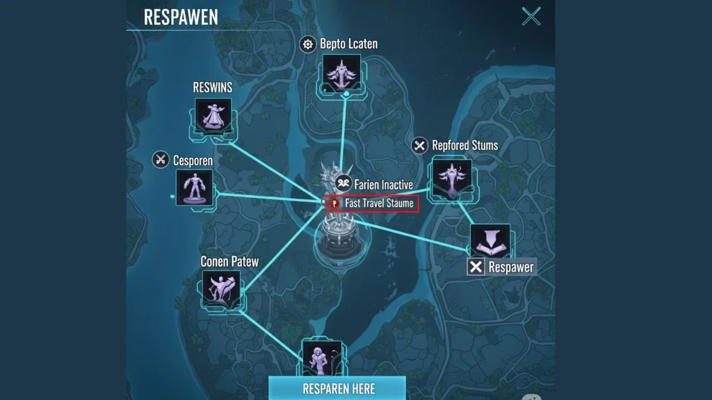 4: Choose Respawn Location