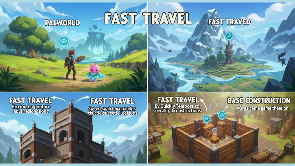 There are two main types of Fast Travel points in Palworld