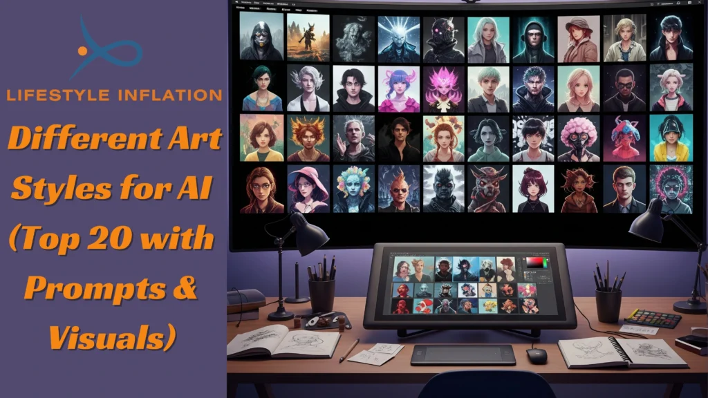 Different-Art-Styles-for-AI-Top-20-with-Prompts-Visuals-scaled.webp